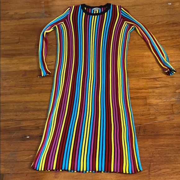 ASOS Rainbow Ribbed Dress